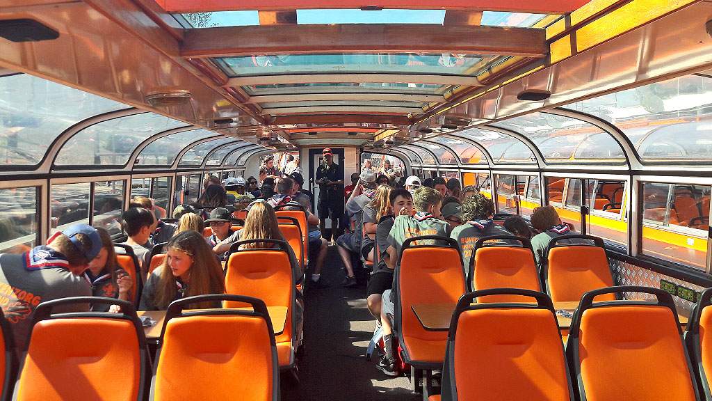 Scout group on tour in the Netherlands