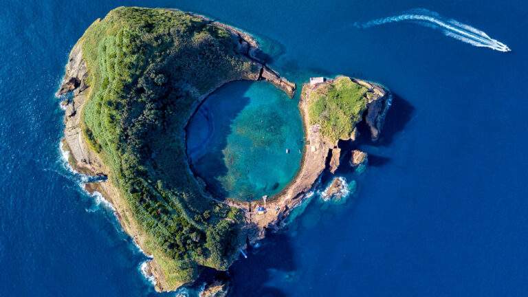 Birds eye view of the Azores