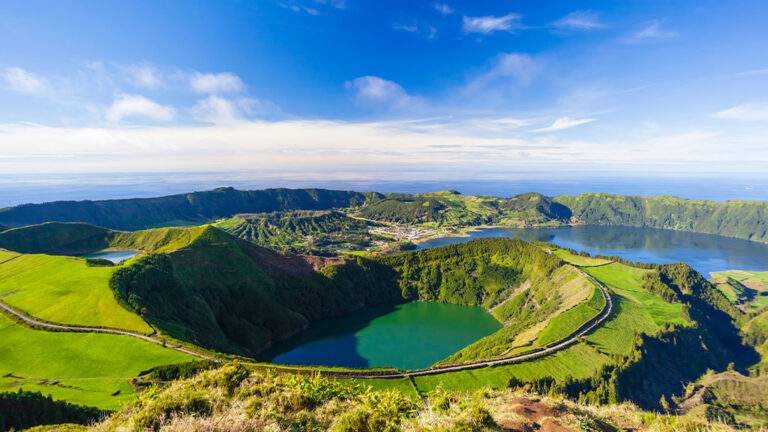 Arial view of the Azores