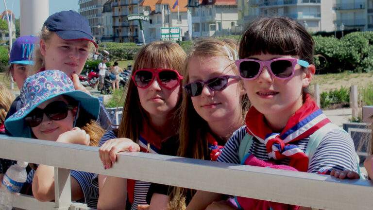 Girl guide group on tour in France
