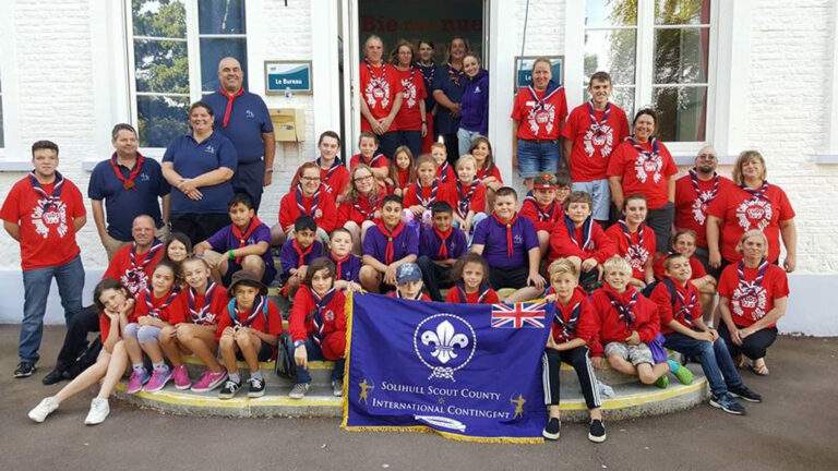 Girl guide group on tour in France