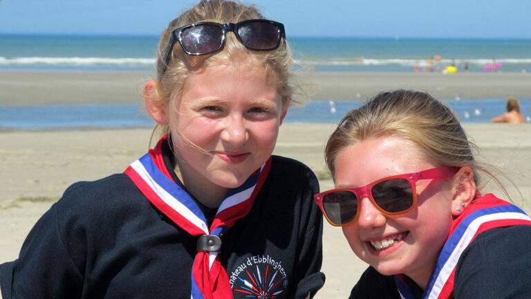 Girl guide group on tour in France