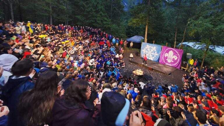 International campfire at KISC in Switzerland