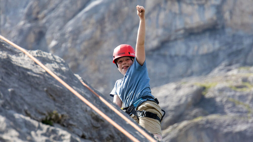 Easingwold District Scouts climbing in Switzerland