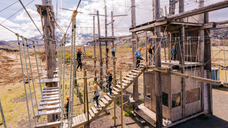 High ropes Adventure Park in Iceland