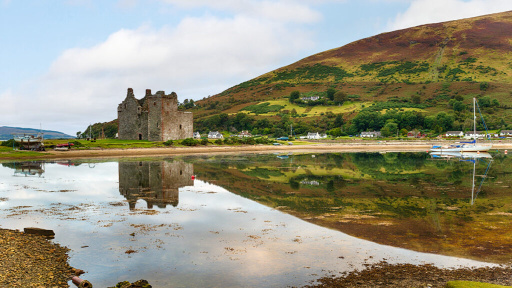 view of Lochranza on the Isle of Arran