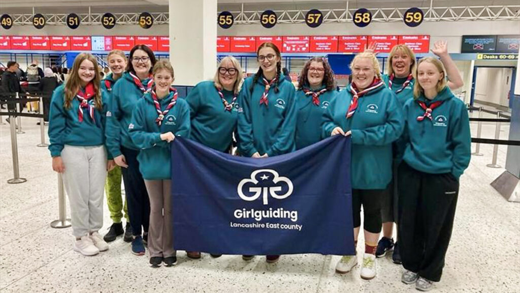 Girlguiding lancashire ready to depart for Sangam