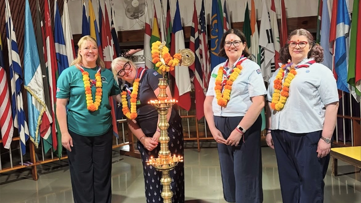 Girlguiding lancashire at Sangam WAGGGS centre