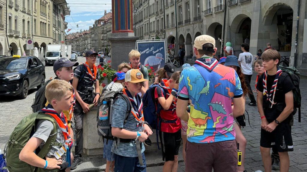 A young scout group in Switzerland
