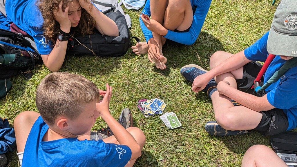 Epping scouts playing uno