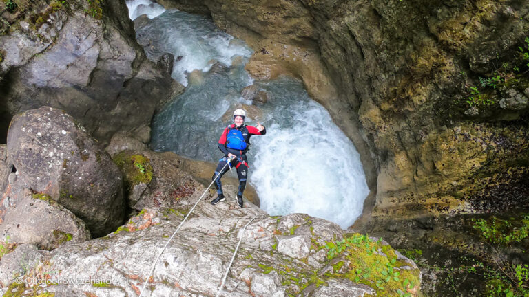 picture of person canyoning