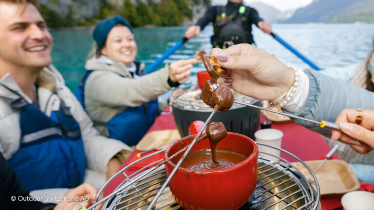picture of chocolate fondue float