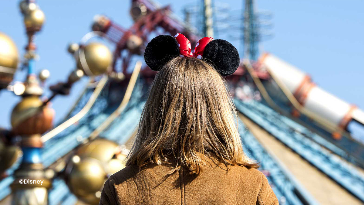 Girl at Disney park