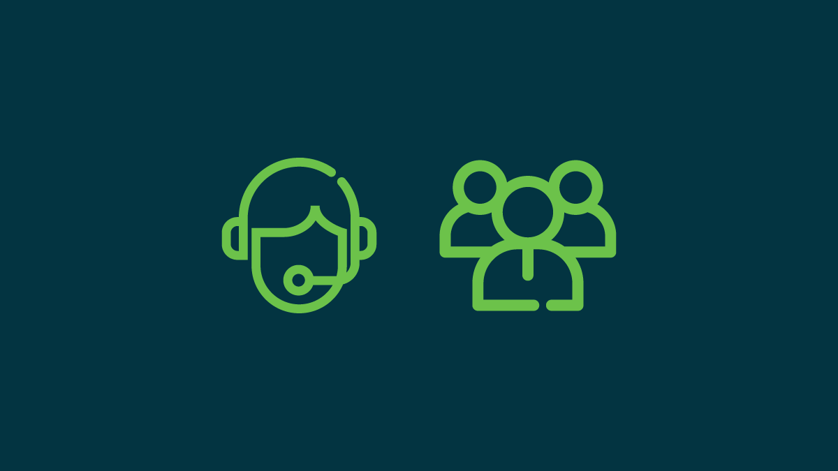 headset and team icon graphic