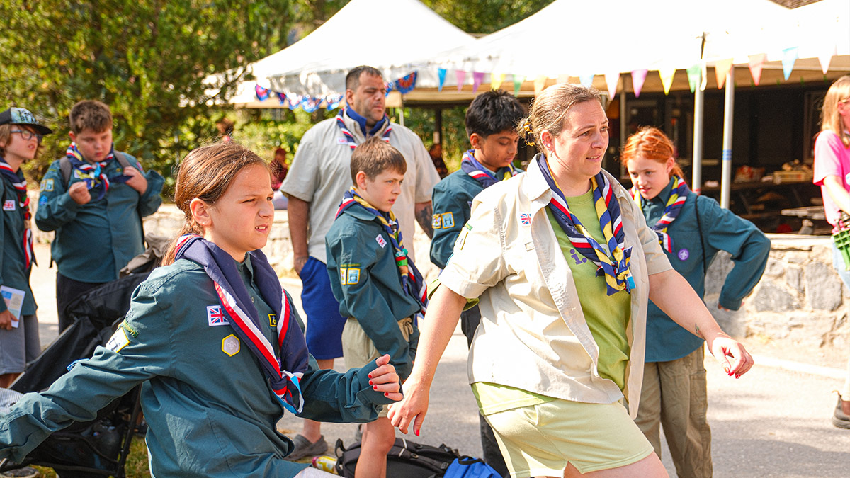 4th Welling Scouts enjoying the morning warmup at KISC in Kandersteg, Switzerland
