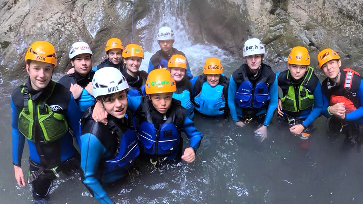 Tunbridge Scouts gorge walking in Switzerland