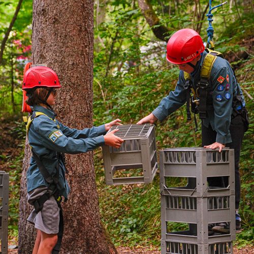 4th Welling Scouts crate-stacking at KISC in Kandersteg, Switzerland