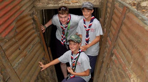 Scout group on a battlefields tour in Belgium