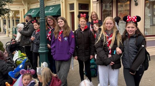 3rd Areley Kings Guides celebrating 50 years at Disneyland Paris