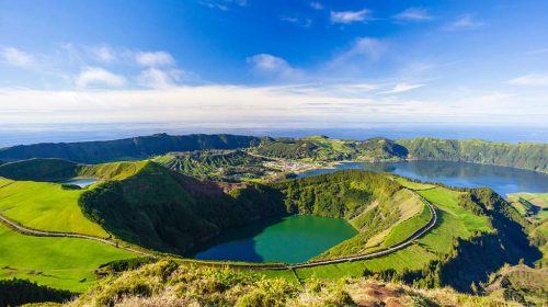 Arial view of the Azores