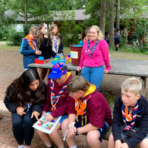 Scouts doing activities at KISC
