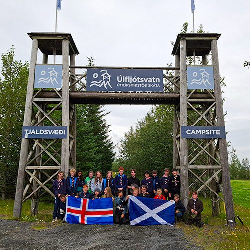 Scouts at Ulfljotsvatn scout camp