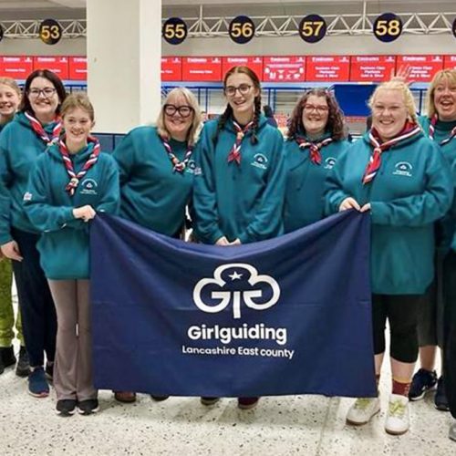 Girlguiding lancashire ready to depart for Sangam