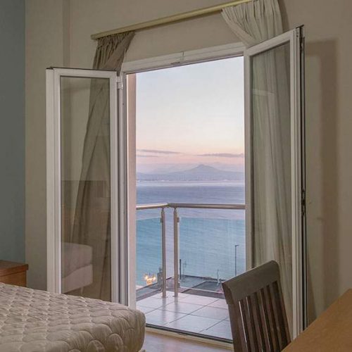Hotel Olympic bedroom with a view
