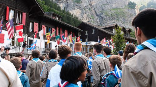 Scouts at Swiss Day Parade in KISC
