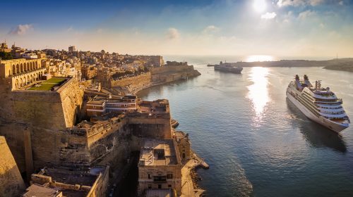 Malta harbour at sunrise