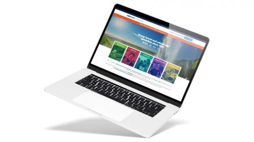 rt-web Laptop computer showing a website