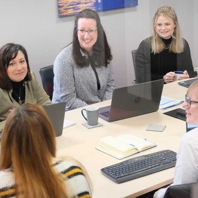 People in an office having a meeting