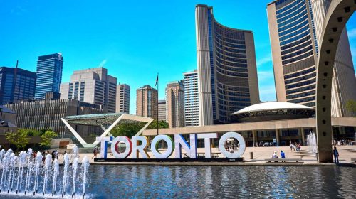 Toronto mall and buildings